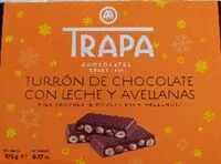 Mängden socker i Turrón de chocolate con leche y avellanas