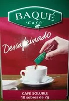 Mängden socker i Café soluble descafeinado