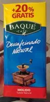 Mängden socker i Baque café Descafeinado natural
