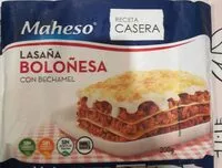 Mängden socker i Lasaña boloñesa con bechamel