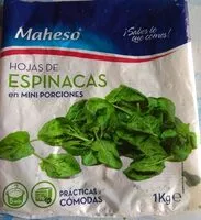 Mängden socker i Hojas de espinacas en mini porciones