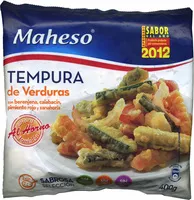 Mängden socker i Tempura de verduras
