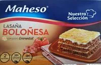 Mängden socker i Lasaña boloñesa con queso emmental