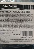Mängden socker i 2502 Pizza porciones 950