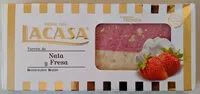 Mängden socker i Turrón de praliné nata y fresa