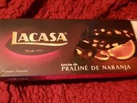 Mängden socker i Turrón de praliné de naranja