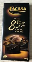 Mängden socker i Tablette chocolat noir 85%