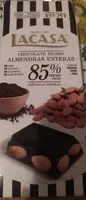 Mängden socker i Chocolate negro almendras enteras 85%