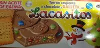 Mängden socker i Turrón de chocolate y galletas con lacasitos