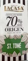 Mängden socker i Chocolate negro 70% origen St Tome
