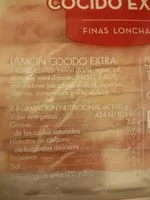 Mängden socker i Jamón cocido extra