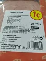 Mängden socker i Chopped pork