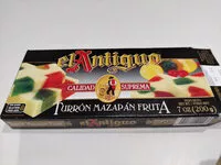 Mängden socker i Turrón mazapán fruta