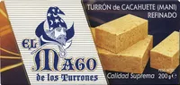 Mängden socker i Turrón de cacahuete refinado