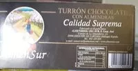 Mängden socker i Turrón chocolate con almendras