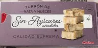 Mängden socker i Turrón de nata y nueces