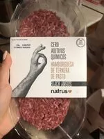 Mängden socker i Hamburguesa de ternera de pasto black angus