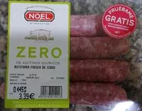 Mängden socker i Butifarra fresca de cerdo zero