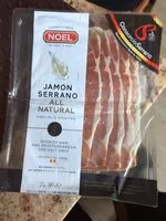 Mängden socker i Jamon Serrano all natural cured for 12 months