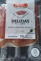 Mängden socker i Delizias al corte - Jamón serrano reserva