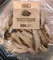 Mängden socker i Tiras de pechuga de pollo asadas