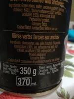 Mängden socker i Aceitunas verdes rellenas de anchoa