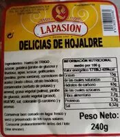 Mängden socker i Delicias de hojaldre