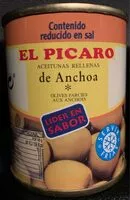 Mängden socker i Aceitunas rellenas de anchoa