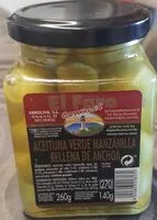 Mängden socker i Aceituna verde manzanilla rellena de anchoas