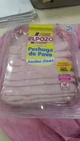 Mängden socker i Pechuga de pavo. Lonchas finas.