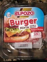 Mängden socker i Burger mixta cerdo y vacuno