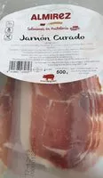 Mängden socker i Jamón curado Almirez