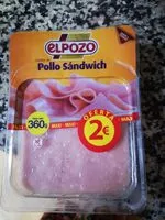 Mängden socker i Fiambre de pollo sandwich