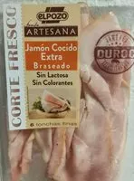 Mängden socker i Jamón cocido extra braseado corte fresco