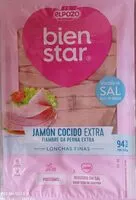 Mängden socker i Jamón cocido extra