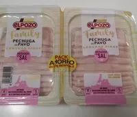 Mängden socker i Family pechuga de pavo lonchas finas