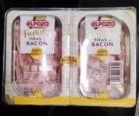 Mängden socker i Tiras de bacón