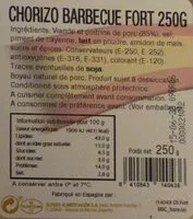 Mängden socker i Chorizo barbecue fort