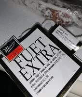 Mängden socker i Fuet extra