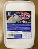Mängden socker i Burrata de Albe
