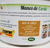 Mängden socker i Manos de cerdo