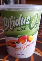 Mängden socker i Bifidus 0% Alisios con mango y papaya