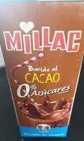 Mängden socker i Millac Cacao 0% Azúcares