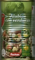 Mängden socker i Alubias con verduras