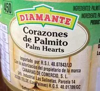 Mängden socker i Corazones de palmito