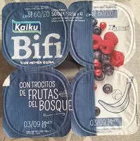 Mängden socker i Bifidus con trocitos de frutas del bosque