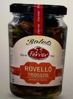 Mängden socker i Rovellones trozos