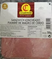 Mängden socker i Fiambre de magro de cerdo