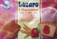 Mängden socker i 6 magadalenas fourrées à la confiture de fraise