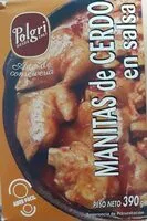 Mängden socker i Manitas de cerdo en salsa